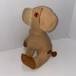Antique Floppy Stuffed Animal Dog With Music Box Twinkle Twinkle Little Star